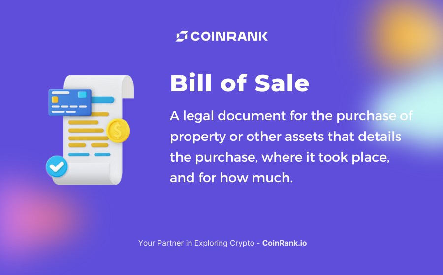 Bill of Sale